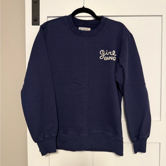 Sandrine Rose Tops - Sandrine Rose Girl Gang Navy Crewneck Sweater